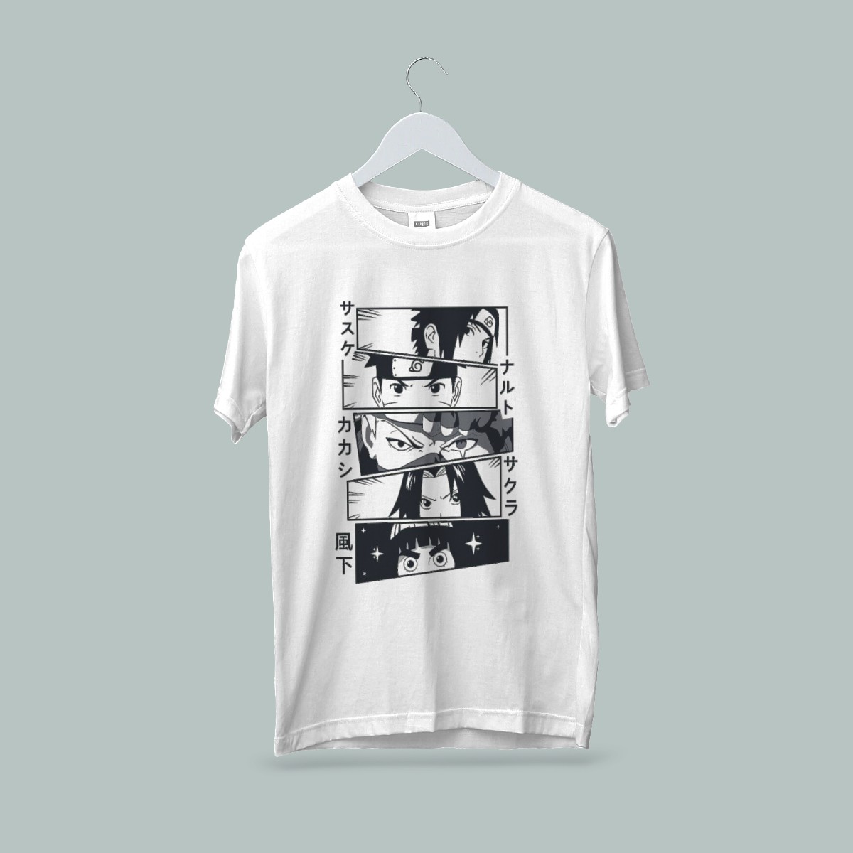 hanging-t-shirt-mockup (3) Naruto Eyes - Naruto T-shirt
